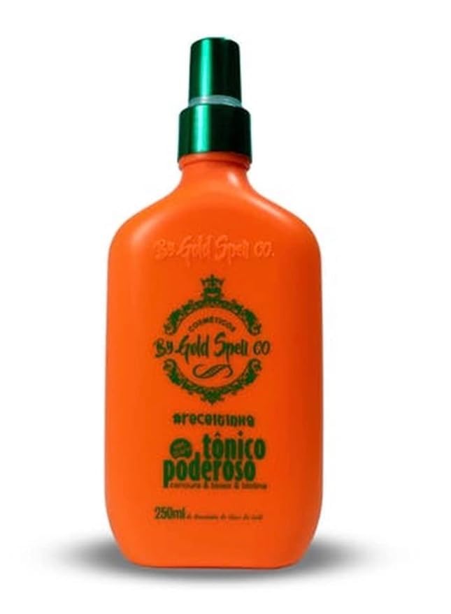 Gold Spell Tonico Poderoso - Powerful Hair Tonic - 250ml (8.45 oz) - Hair Strengthening & Anti-Hair Loss Treatment - Imported From Brazil