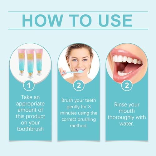 2PCS Niacinamide Whitening Toothpaste-Probiotic Whitening Toothpaste, Intense Triple Whiten, Fluoride-Free, Gentle Mint, Breath Freshening (2pcs)