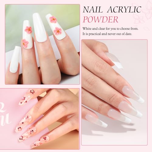 Peacecolor Acrylic Nail Kit with Drill, 40pc Nail Kit Acrylic Set for Beginners with Everything Gel Polish U V Light Decorations Home Salon Gift Set