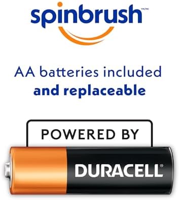 Spinbrush Pro Whiten Battery-Powered Electric Toothbrush Value Pack, Medium Bristles, Batteries Included, 1 Brush & 1 Replacement Head