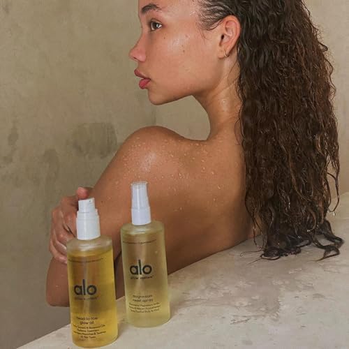 Alo Yoga Magnesium Reset Spray + Mini - Promotes Calm, Resets Body and Mind - With Soothing Magnesium, Valerian, Arnica, and Aromatherapy - 3.2 oz & 0.7 oz