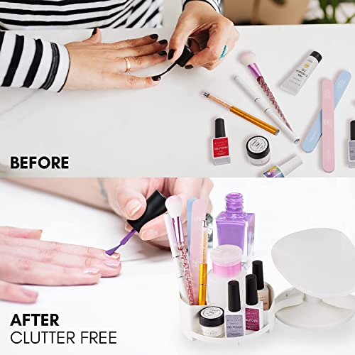 Makartt Nail Stand Hand Rest for Nails, Manicure Supplies with Multi Angle & Polish Trays, Foot Station Supply for Salon Home DIY