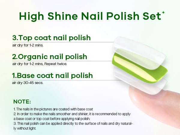 Non Toxic Nail Polish Set: Organic Nail Polish Kit Air Quick Dry Fingernail Lacquer Manicure Regular Rainbow Nail Pack Summer Spring Gift Set for Kids Girls Women