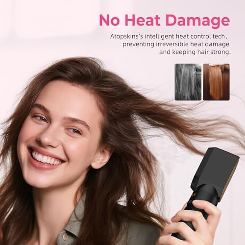 6 in 1 Blow Dryer Brush & Hot Air Brush, Negative Ion Hair Styler Set, 1000W Hot Air Styler for Auto Curling, Fast Drying, Straightening, Volumizing, Hair Styling Tools Gift for Women