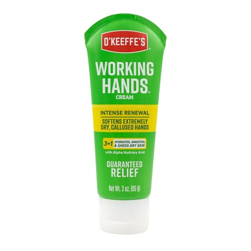 O'Keeffe's Working Hands Intense Renewal Hand Cream, 3 oz Tube (Pack of 1) - Softens and Smooths Extremely Callused, Dry Hands