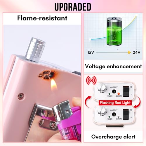Makartt Nail Drill Professional, Rechargeable Nail E File 30000RPM Electric Nail Drill, Malory Pink Portable Gel Nail Remover Machine with Nail Drill Bits & Sanding Bands for Manicure Salon Home Use
