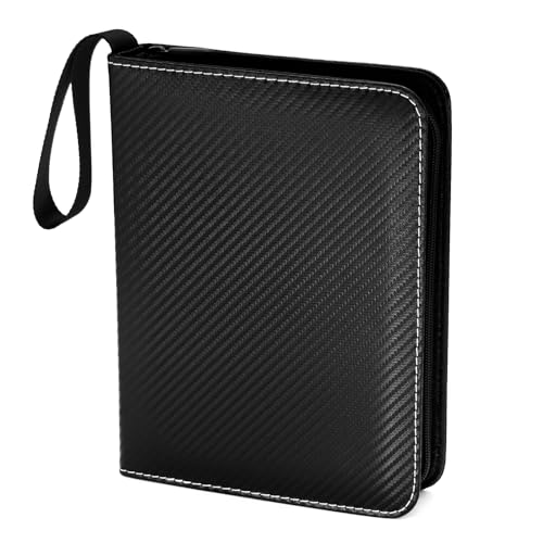 MaoKea Card Binder For Card 4-Pocket Sleeves with 440 Cards Holder,Game Collection Binder Card Holder Of Fit for TCGcard album,game card Yugioh Trading Sports Cards (Purple and black)