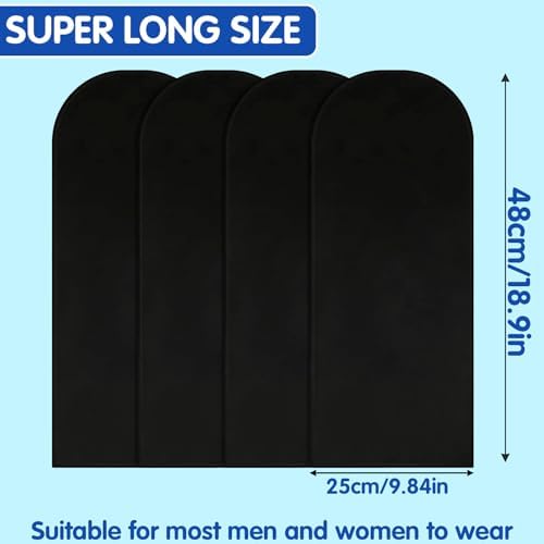 4 Pieces Unisex Jumbo Dreadlock Cap, Black Elastic Long Hair Bonnet Dreads Caps for Men Women, Loc Head Wraps Cap Hair Sleeve Full Cover Accessories, for Sleeping & Shower, 19 x 10 Inch