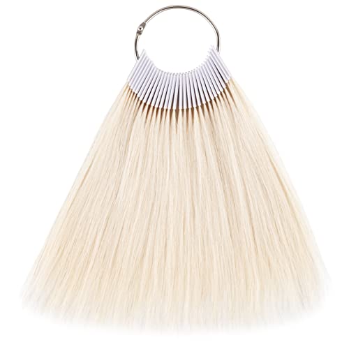 Noverlife 30PCS 9" Human Hair Swatches for Testing Color, Real Human Hair Color Ring, Color Testing Kit Level Swatches for Barber Salon Hair Color Training
