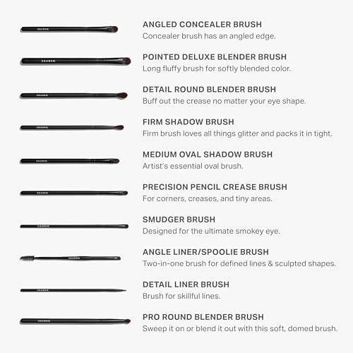 Morphe MUA Life Makeup Brushes - 20 Piece Makeup Brush Set of Eye and Face Brushes - Made with Synthetic Bristles and Includes Carrying Case (20 Count)