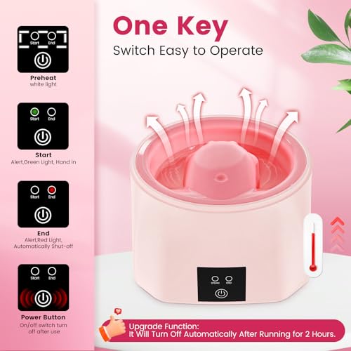 Quaferen Nail Soaking Bowl Heated: 50% Faster Soak Off Gel Polish Dip Powder Remover Bowl- Electric Soak Off Acrylic Nail Remover Manicure Bowls for Salon Home