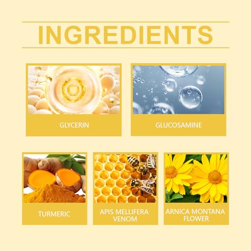 Bee Venom Joint Gel, Professional Bee Venom Ointment,Bee Venom Cream,Bee Venom Joint and Bone Cream for Back, Knee, Hands, Neck, Feet -60g (2PCS)