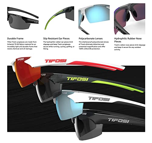 Tifosi Optics Track Sunglasses (BlackOut, Smoke Polarized)
