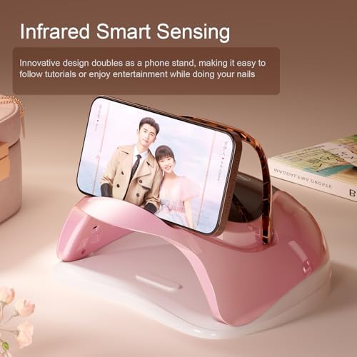 248W UV LED Nail Lamp, Nails Dryer for Gel Nail Polish, Fast Curing with Automatic Sensor 4 Timers and LCD Display Gift for Women and Girls