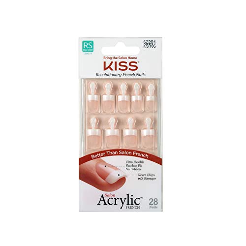 KISS Salon Acrylic French Nails Kit Pet Peeve Real Short (2 PACK)