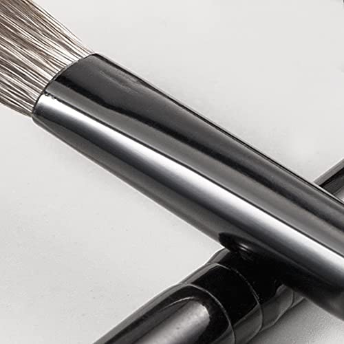 Anmor Luxurious Black Makeup Brush Set, Premium Makeup Brushes for Foundation Kabuki Powder Blush Eyeshadow Blending Crease Makeup, Superior Soft Luxurious Makeup Brush Set with Micro Crystal Fiber