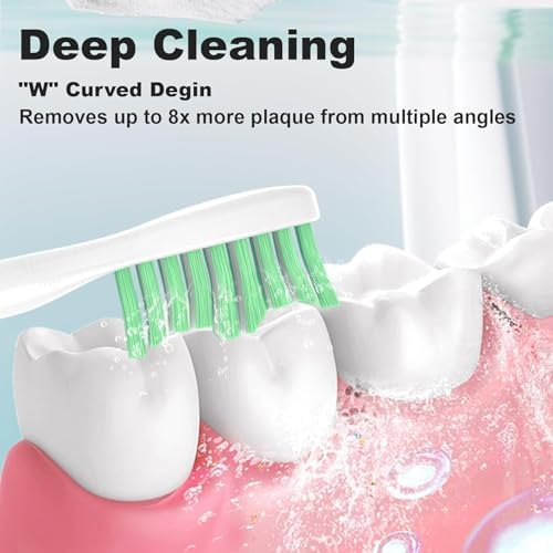 Replacement Heads Compatible with Phillips Sonicare E Series Toothbrush, Brush Head Refill Heads for Essence HX7022 HX7023 HX5610, 8 Pack