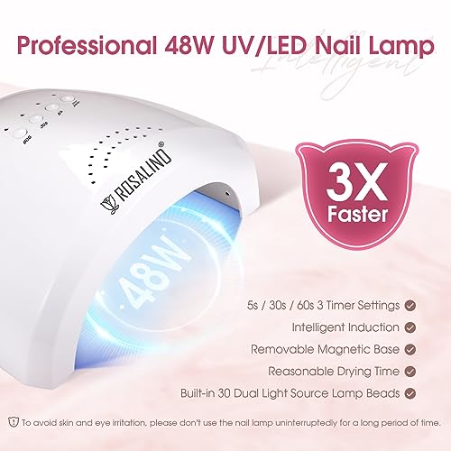 ROSALIND Poly Nail Gel Kit -20 Colors + 72Nail Art Accessories Kit, Nude Clear Poly Nail Gel Nail Kit Starter Kit with Big U V Lamp Slip Solution for Pink Nail Extensions Gel Dual Forms Nail Brush