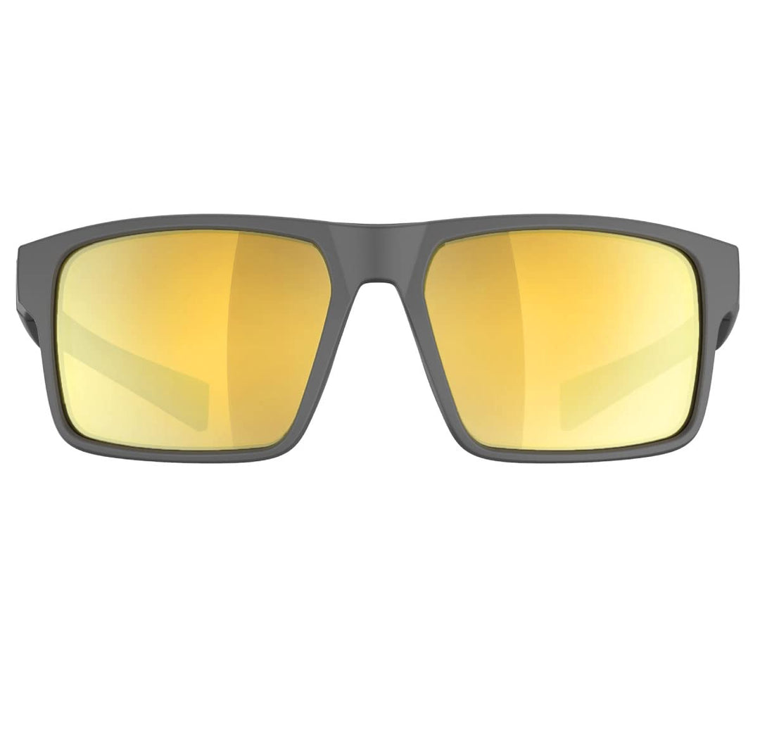 QOOL TIMES Living out your Living out your F1A Polarized Rectangular Sunglasses for Men Women, Running Driving Gold lens