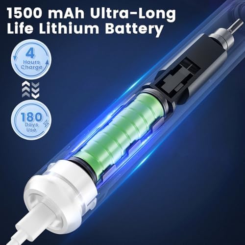 Betterchoi Sonic Electric Toothbrush for Adults, USB Rechargeable Toothbrush - 41,000 VPM Maglev Motor - 4 Brush Heads - IPX7 Waterproof, 180-Day Battery Life, 5 Cleaning Modes & Smart Timer, White