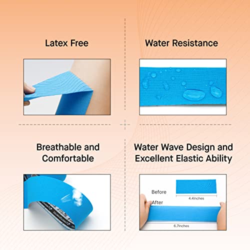 OK TAPE Kinesiology Tape, Basic Original Cotton Elastic Athletic Tape for Support and Recovery, Sports Tape Therapeutic Pain Relief, 2in×16.4ft Uncut Roll - Pink