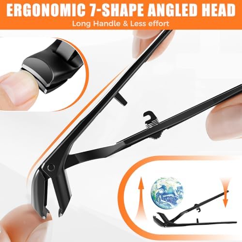 Angled Head Nail Clippers for Seniors Thick Nails,Toenail Clippers for Men with Wide Opening Heavy Duty ToeNail Clippers with Catcher No Splash Fingernail Clipper Nail Cutter Trimmer Gifts for Men