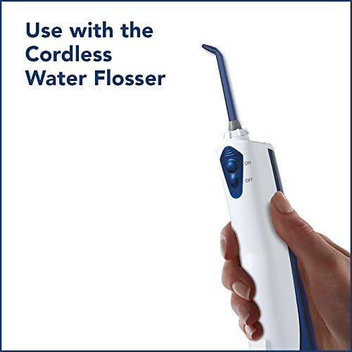 Waterpik Genuine Precision Low-Flow Tips Replacement for the WP-360 Cordless Handheld Water Flosser (Formerly Classic Jet) Refill Heads Nozzles JT-360E, 2 Count, Blue