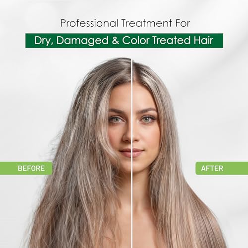 Herbishh Argan Hair Mask-Deep Conditioning & Hydration For Healthier Looking Hair- for very Dry, Weak, Stressed Out Hair, No Sulphates, No Parabens (800ML)