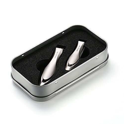 Nail Clippers for Thick Nails, Professional Nail Cutter with Catcher, Medical Grade Stainless Steel, Sharp and Durable Nail Clipper Kit for Men and Women, Bionics Design(Small and Big) M-1210plus