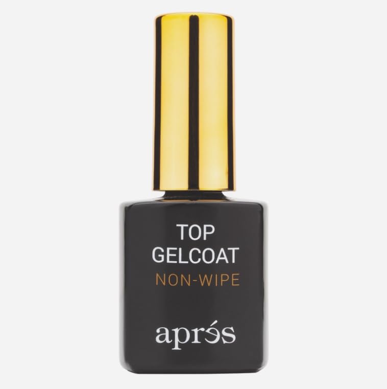 APRÉS Non-Wipe Glossy Top Gelcoat - 15ml - Gel Nail Polish Soak Off Top Coat Glossy Finish