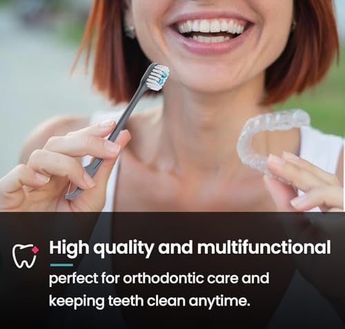 5 in 1 Disposable Toothbrushes with Toothpaste, Pre-Pasted Mint Toothpaste, 2 Mouthwash Beads, Floss, Pick, Tongue Scraper | Individually Wrapped Mini Toothbrush for On-The-Go Oral Care(24 Count)