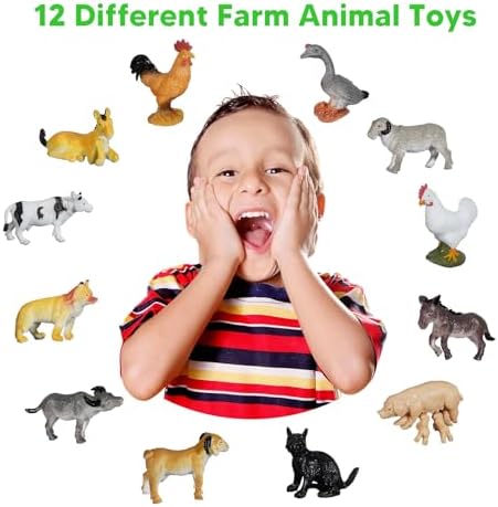 Kids Bath Bombs with Surprise Inside for Girls Boys Toddlers, 12 Pack Organic Bath Bombs for Kids with Farm Animals Toys Inside, Safe Handmade Bubble Bath Fizzy Dino Bath Bomb Easter Birthday Gift