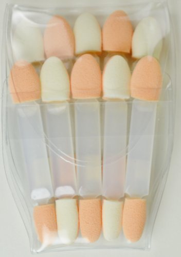 Trim Silk Double Ends Cosmetic Applicators w/Storage Pouch. 10 Pcs.
