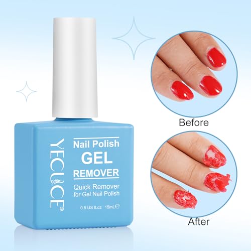 Gel Nail Polish Remover, (2pcs) Gel Polish Remover for Nails, No Need for Foil, Quick & Easy Polish Remover In 3-5 Minutes, No Need Soaking Or Wrapping-15ml
