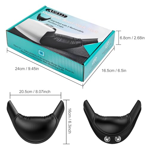 AISEELY Shampoo Bowl Neck Rest - 2 Suction Cups Included Salon Shampoo Neck Rest Cushion, Silicone Neck Cushion for Home Wash Basin & Professional Salon Hair Washing Tray