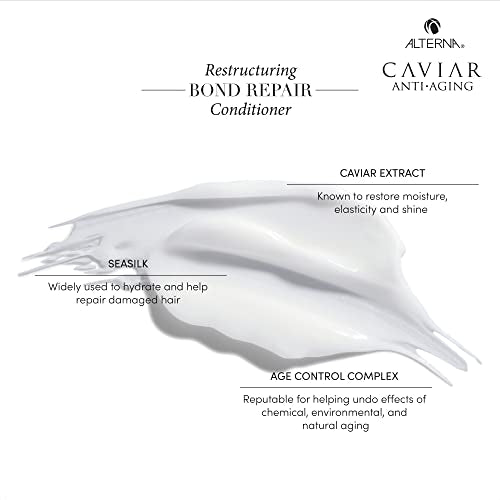 CAVIAR Anti-Aging Restructuring Bond Repair Conditioner | For Brittle, Damaged and Split Ends | Repairs, Strengthens & Protects Damaged Hair | Sulfate Free