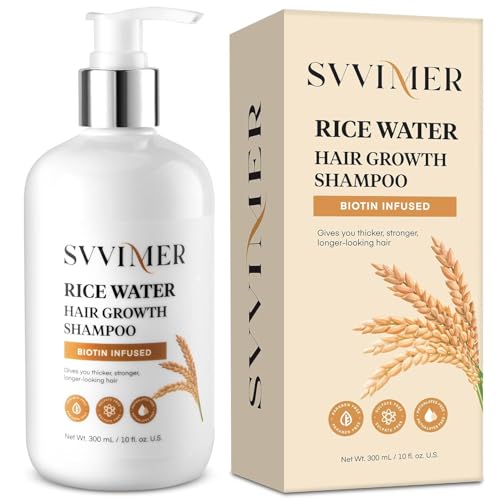 Rice Water Hair Growth Shampoo - Thickening Shampoo with Biotin for Hair Loss and Thinning Hair