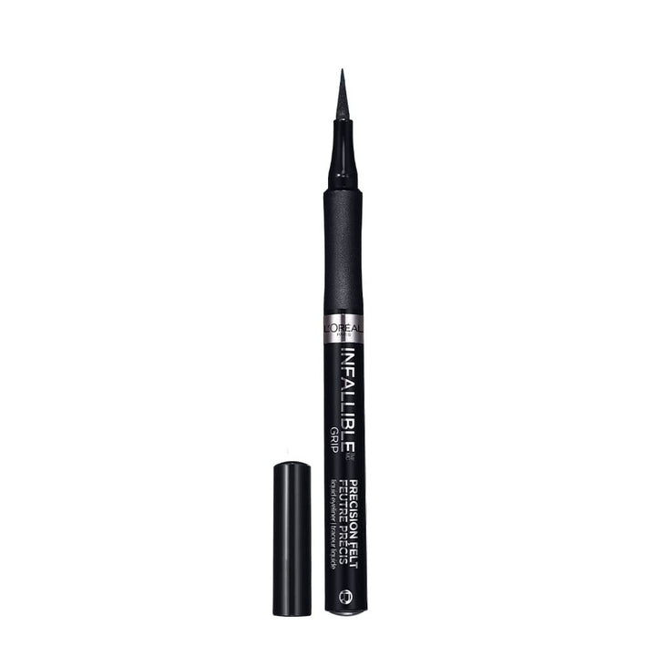 L'Oreal Paris Cosmetics Infallible Grip Precision Felt Eyeliner, Smudge Resistant, Long Lasting Waterproof Eyeliner, Black, Black, 0.03 fl oz