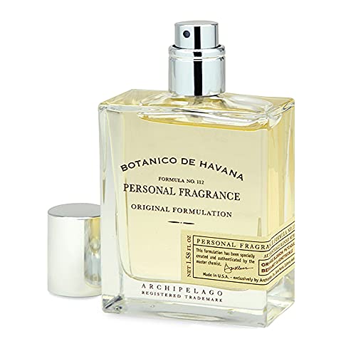 Archipelago Botanicals Botanico de Havana Eau de Toilette Spray for Men and Women, Long-lasting Personal Fragrance for Everyday Use, Scent Notes of Bergamot, Orange Peel & Honeysuckle, 1.58 fl oz