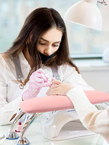 Big Arm Rest for Nails Cushion, Microfiber Leather Hand Rest for Nails Tech, Hand Rest Pillow for Nails Toenails, Detachable Nail Art Accessories Tool for Nails Tech (Pink)