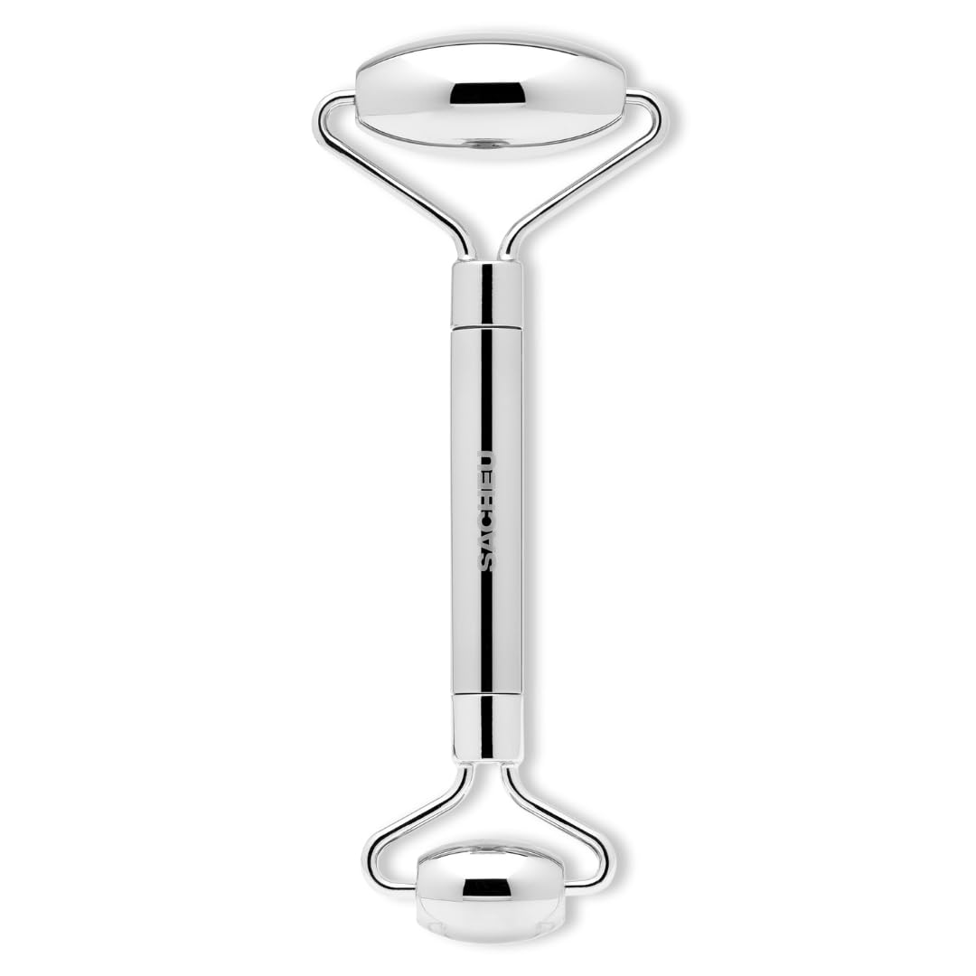 Sacheu Stainless Steel Face Roller - Face And Eye Roller, Metal Face Roller To Help Reduce Puffiness, Cooling Dual Sided Stainle