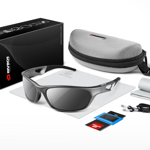 RIVBOS Polarized Sports Sunglasses Driving Sunglasses Shades for Men Women Tr90 Frame for Cycling Fishing Running RB831