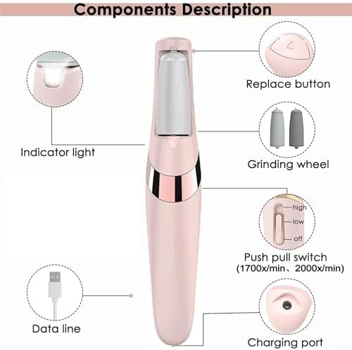 Electric Callus Remover for Feet with Rechargeable Waterproof Professional Pedicure Kit,Foot Care Tools Wet & Dry Foot File for Dead Skin