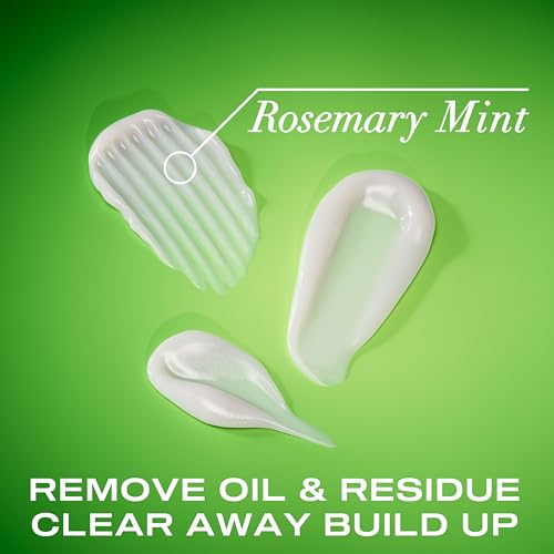 OGX Clarifying Strength + Rosemary Mint Conditioner, Clarifying Conditioner for Oily Hair Visibly Helps Remove Oil & Residue to Clear Away Buildup, Sulfate-Free Surfactants, 25.4 fl. oz