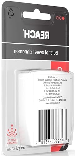Reach Cleanburst Waxed Dental Floss Cinnamon, 55 Yards (Pack of 12)