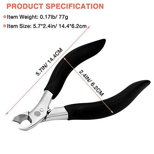 BEZOX Thick Toenail Clippers - Precision Large Toe Nail Clipper for Thick Nails, Comfort Grip Fingernail Clipper, Ergonomic Long Handle Nail Cutter, Professional-Grade Stainless Steel