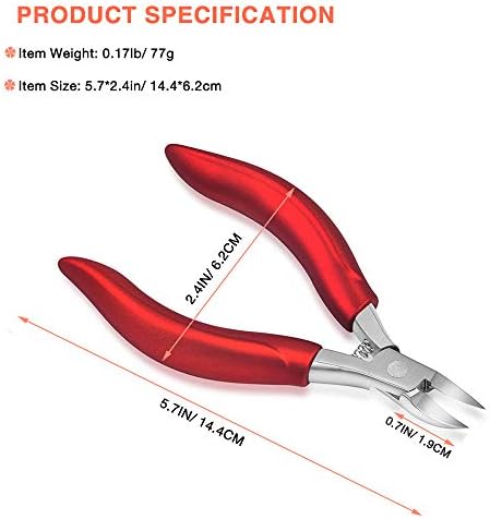 BEZOX Ingrown Nail Clippers - Precision Thick Toenail Clipper for Ingrown and Curly Nails, Comfort Grip Fingernail Clipper, Ergonomic Handle Toenail Scissors for Seniors