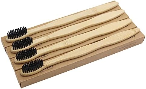 Extra Hard Bamoo Toothbrush 8 Pieces of One Pack Firm Bristles Super Hard Toothbrush