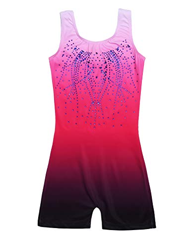 Zaclotre Kid Girls Gymnastic Leotard Sparkly Shiny Diamond Ballet Dance One Piece Outfit