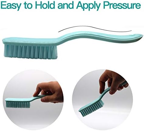 Nail Brush Foot Brush Curved Handle Grip Hand Fingernail Scrub Brush Home Laundry Cleaning Shoes Clothes Toes Nails Feet Scrubber,4 PCS